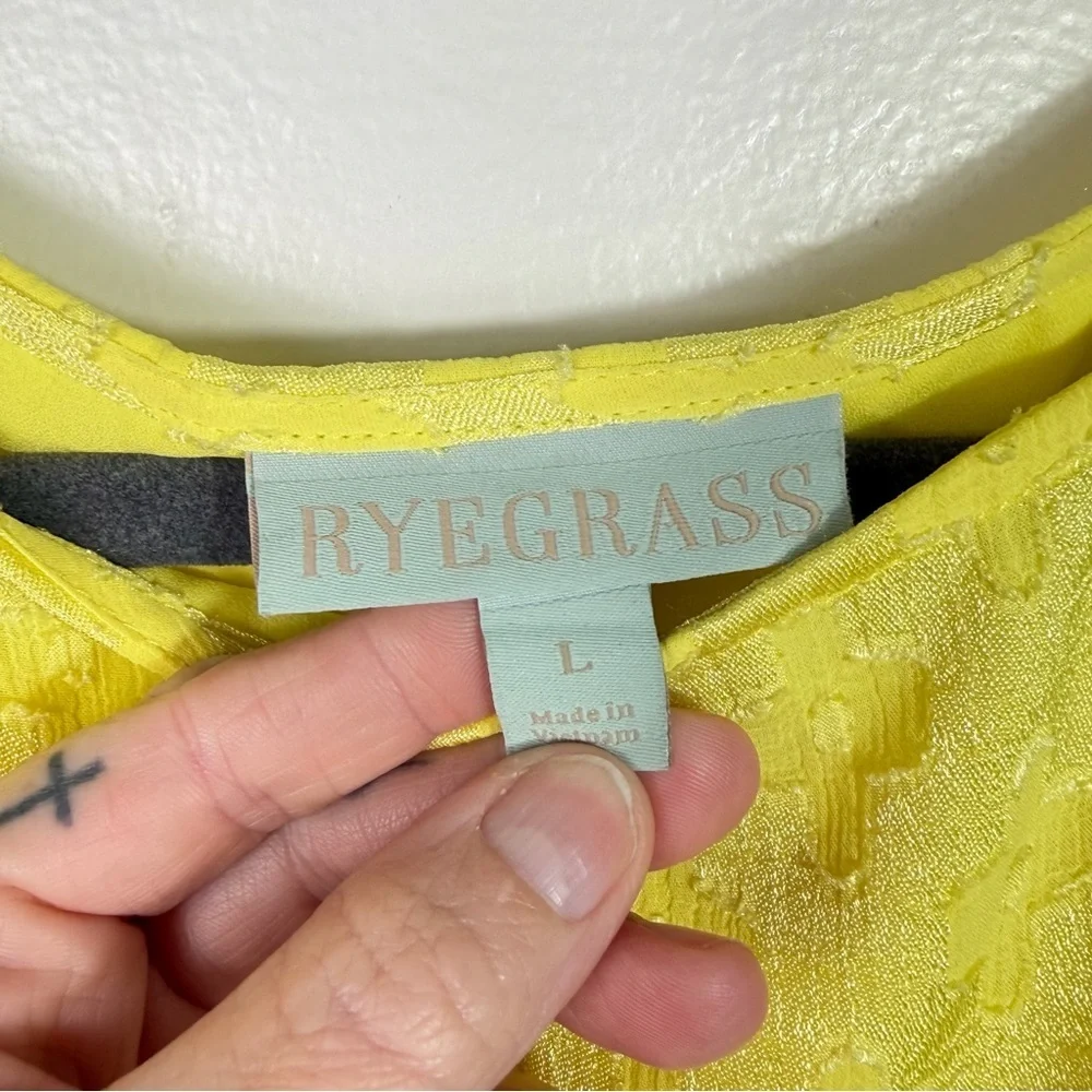 Vibrant Yellow Textured Sheer Sleeve Modern Chic Blouse